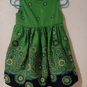 GAP Green Sleeveless Sundress with Embroidered Skirt